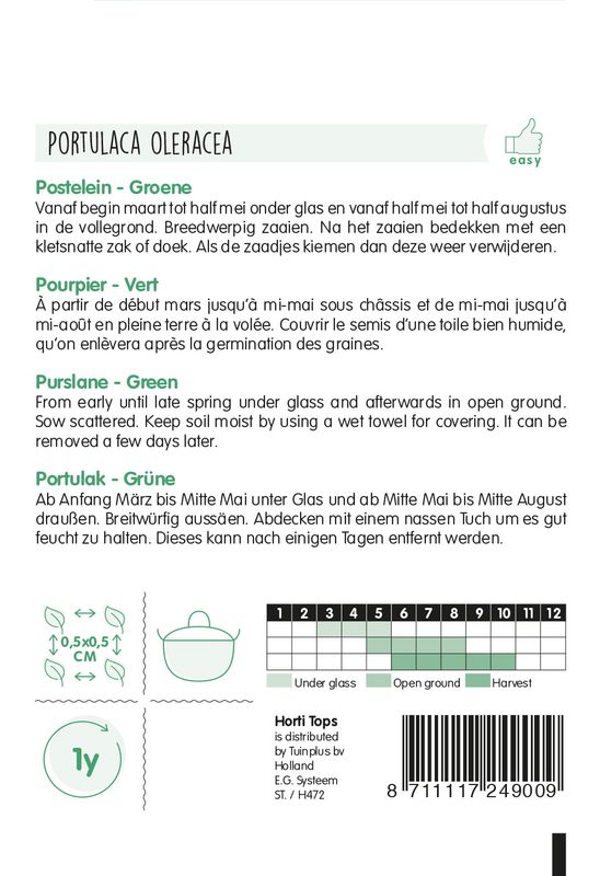 Micro Greens. Portulakk (Oleracea-Purslane Green) -Frø-
